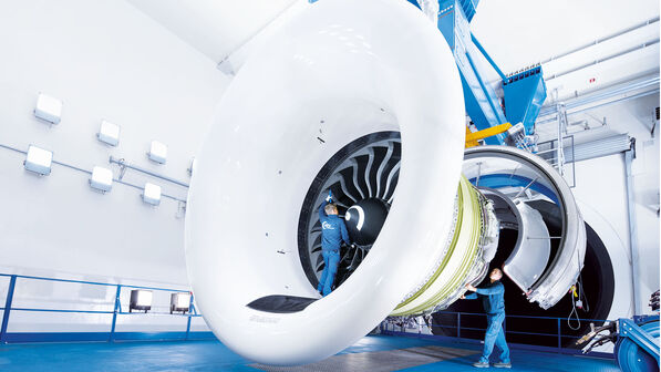 Leistungsstark: Flugzeugtriebwerke von MTU Aero Engines lassen viele Passagier-Jets abheben.